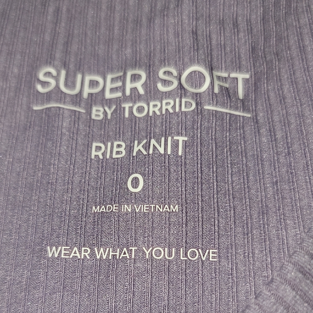 Torrid Lavender Ribbed Tank Top - Picture 2 of 3